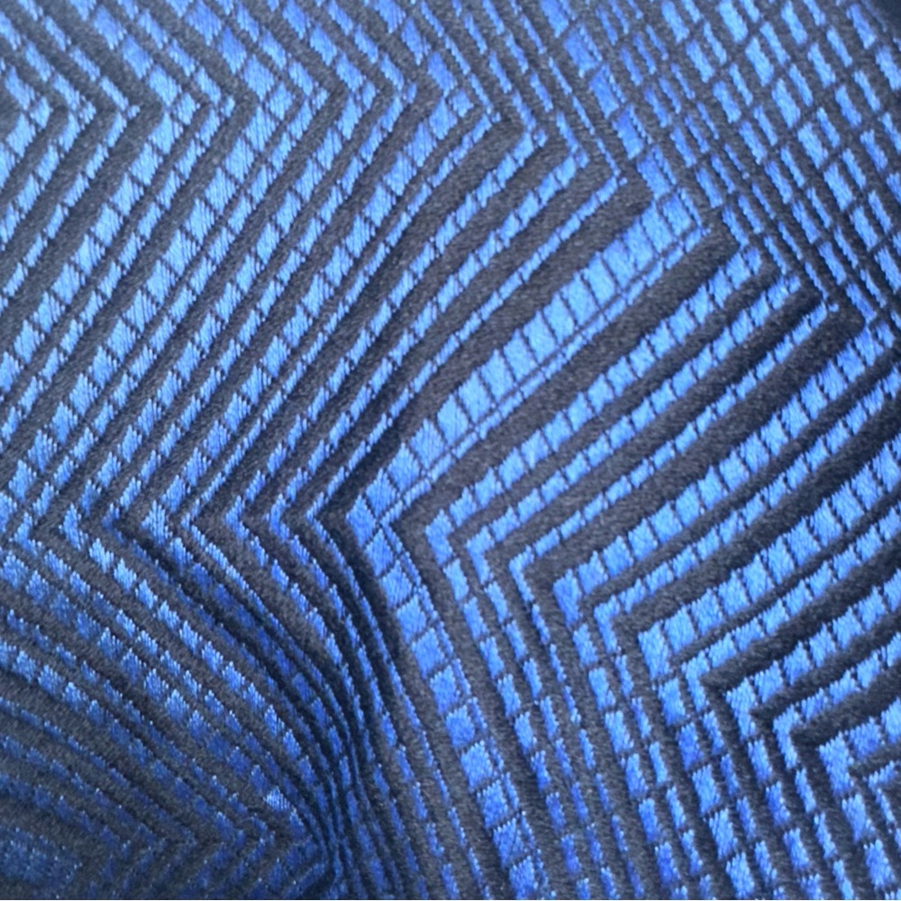 Missoni Italy Black + Blue Shawl Wrap Fringe Hem - Picture 6 of 8